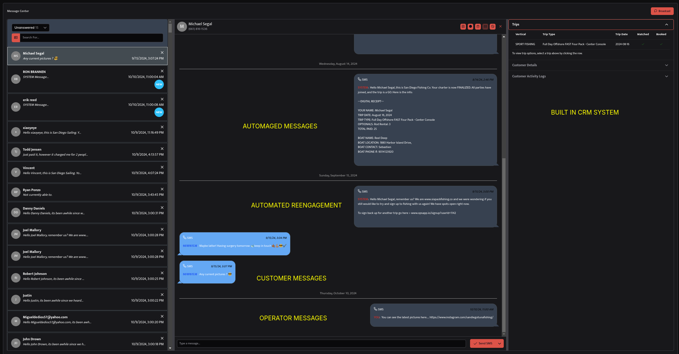 Message center