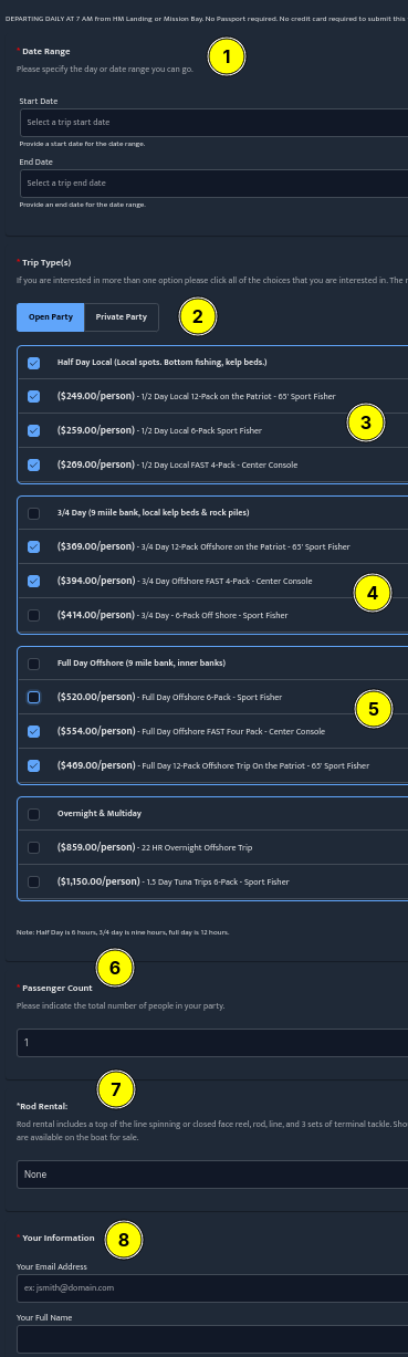 Embeddable signup form